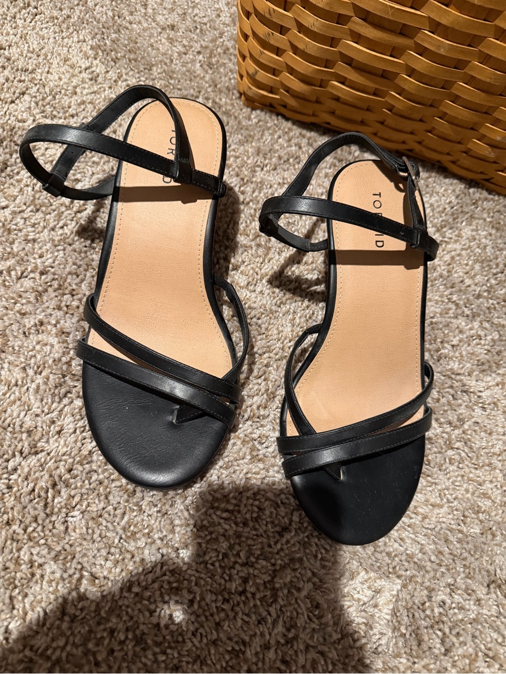 torrid Black Strappy Low Block Heel Sandals